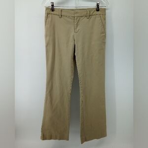 GAP Khakis Perfect Khaki Cotton Blend in Baked Sand 0P Petite Trousers Pants